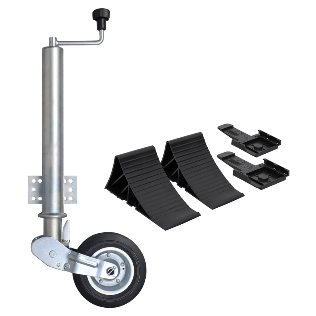 VidaXL Stützrad mit Unterlegkeilen 60 mm
