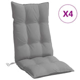 Coussins de chaise vidaxl 4 st haut de dos oxford tissu gris