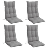 VidaXL chair cushions 4 st high back oxford fabric gray