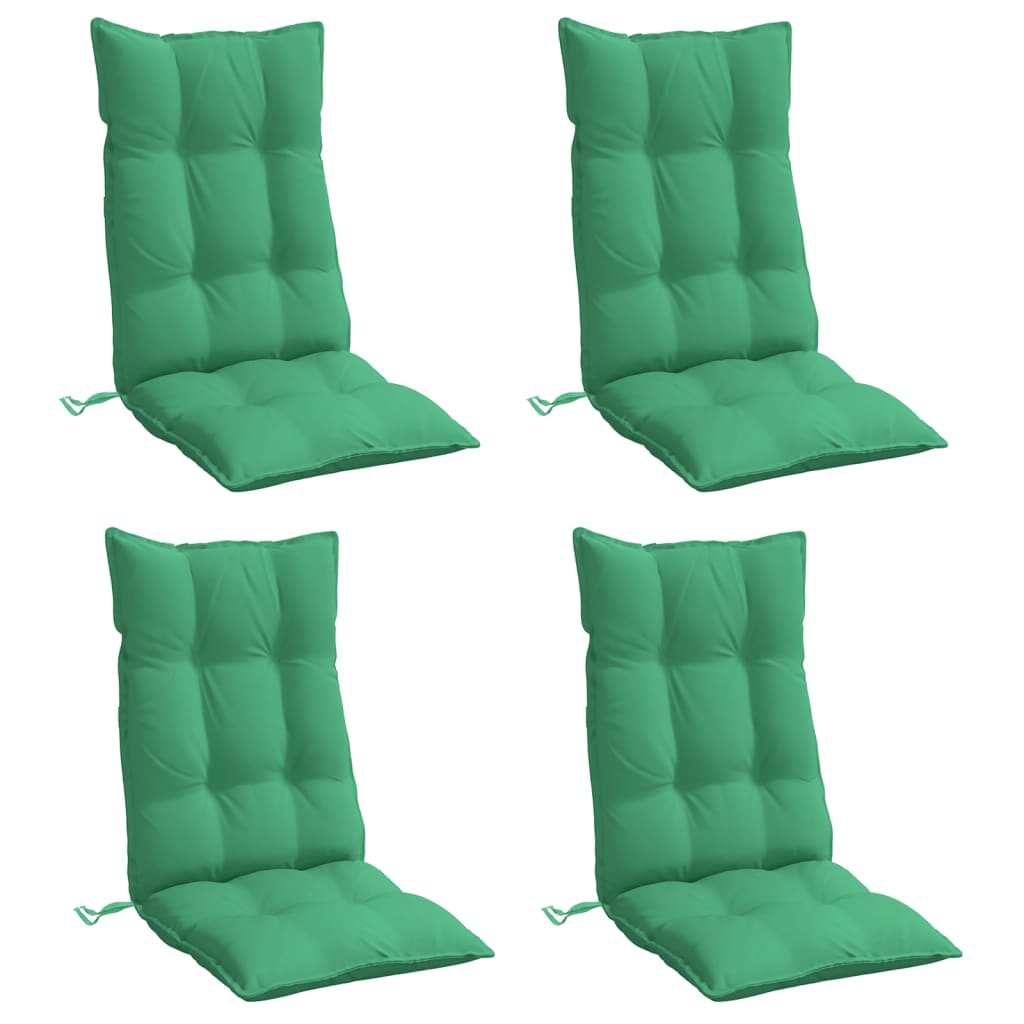 Coussins de chaise vidaxl 4 st haut de dos oxford tissu vert