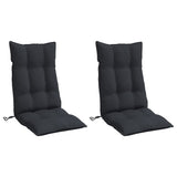 Cojines de silla de Vidaxl 2 st de alto oxford tela negro