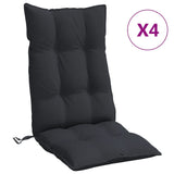 Coussins de chaise vidaxl 4 st haut de dos oxford tissu noir