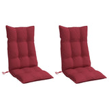 Coussins de chaise vidaxl 2 st haut dos oxford tissu vin rouge