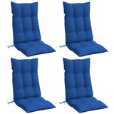 Cojines de silla de Vidaxl 4 st de alto oxford tela de oxford azul