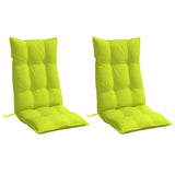 Coussins de chaise vidaxl 2 st haut de dos oxford tissu vert vif vert