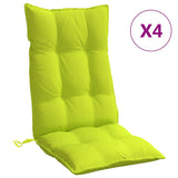 Vidaxl chair cushions 4 st high back oxford fabric bright green