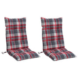 Vidaxl Chair cushions 2 st high back diamond pattern Oxford fabric red