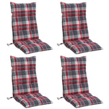 Vidaxl Chair cushions 4 st high back window pattern Oxford fabric red