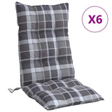 Cuscini da sedia Vidaxl 6 St Modello di diamante ad alto contenuto di Oxford Fabric Grey