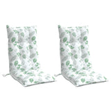 Vidaxl Chair cushions 2 st high back leaf pattern Oxford fabric