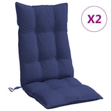 Cojines de silla Vidaxl 2 st de alto oxford tela marina azul