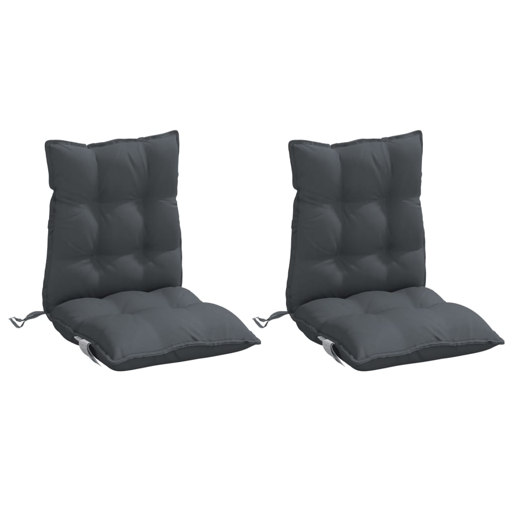 Cojines de silla Vidaxl 2 pcs tela de oxford de espalda con antracita