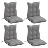 Coussins de chaise vidaxl 4 pcs bas du dos oxford tissu gris