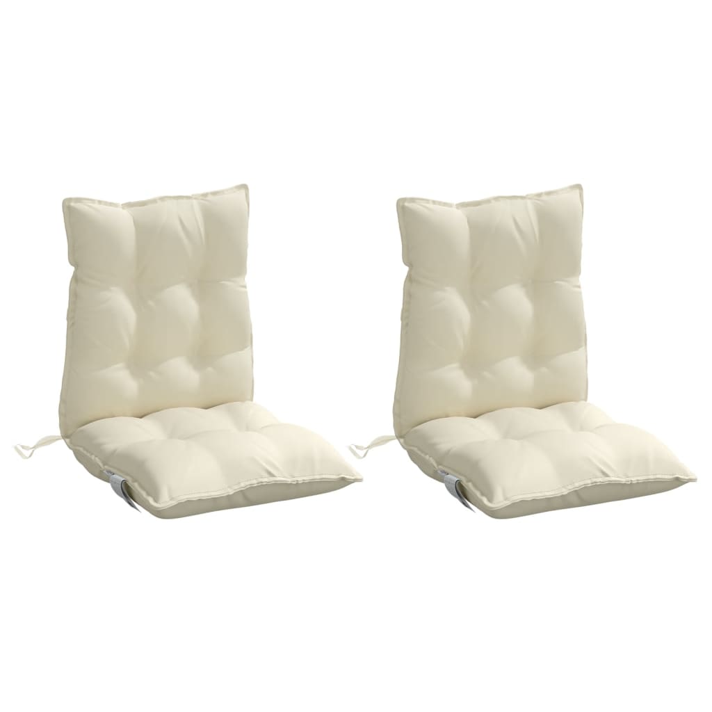 Cojines de silla Vidaxl 2 pcs Back Back Oxford Fabric crème -Coled