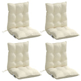 Cojines de silla Vidaxl 4 pcs Back Back Oxford Fabric Crème -Coled