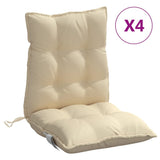 VidaXL Stuhlkissen 4 Stück Oxford-Stoff mit niedriger Rückenlehne, beige