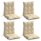 VidaXL Stuhlkissen 4 Stück Oxford-Stoff mit niedriger Rückenlehne, beige