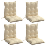 Coussins de chaise vidaxl 4 pcs bas dos oxford tissu beige