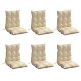 VidaXL Stuhlkissen 6 Stück Oxford-Stoff mit niedriger Rückenlehne, beige