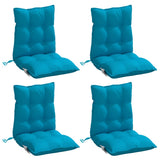 Cojines de silla de Vidaxl 4 st bajo tela oxford azul claro