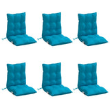 Coussins de chaise vidaxl 6 pcs bas dos oxford tissu bleu clair