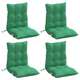 Coussins de chaise vidaxl 4 pcs bas du dos oxford tissu vert