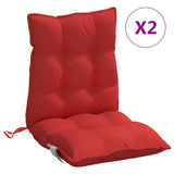 Coussins de chaise vidaxl 2 pcs bas dos oxford tissu rouge