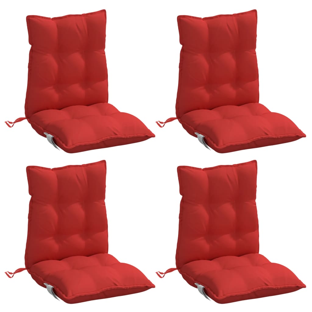 Cojines de silla Vidaxl 4 pcs tela de oxford rojo