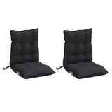 Vidaxl Chair cushions 2 pcs low back Oxford fabric black