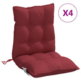 Vidaxl Chair cushions 4 pcs low back Oxford fabric wine red