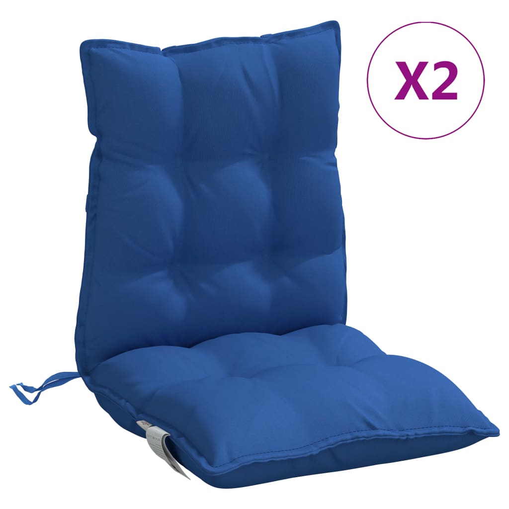 Vidaxl Chair cushions 2 pcs low back Oxford fabric royal blue