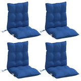 Cojines de silla de Vidaxl 4 pcs tela de oxford de espalda baja azul