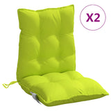 Vidaxl Frea Poduszki 2 szt. Niski tył Oxford Fabric Bright Green