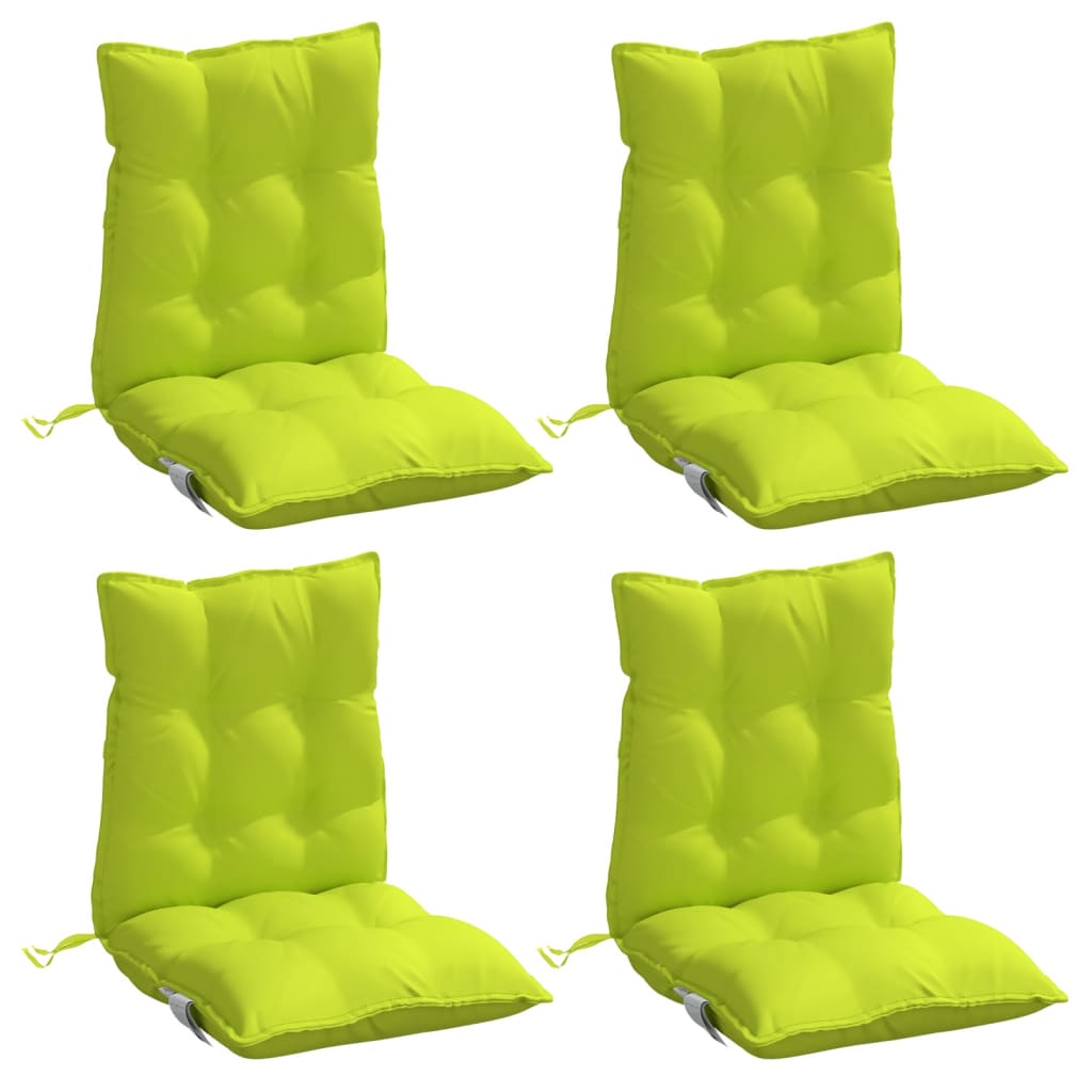 Vidaxl Chair cushions 4 pcs low back oxford fabric bright green