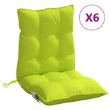 Vidaxl stolputer 6 stk korsrygg Oxford Stoff Bright Green