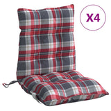 Polštáře židle Vidaxl 4 st dolní okno Oxford Fabric Red