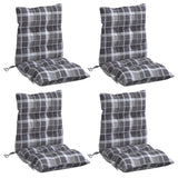 Vidaxl Chair cushions 4 pcs low back window pattern Oxford fabric gray