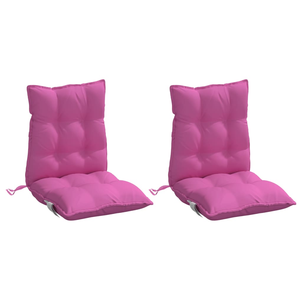 Vidaxl Chair cushions 2 pcs low back Oxford fabric pink