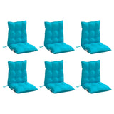 Vidaxl Chair cushions 6 pcs low back Oxford fabric turquoise