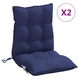 VidaXL Stuhlkissen, 2 Stück, niedrige Rückenlehne, Oxford-Stoff, Marineblau