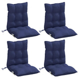 Vidaxl Chair cushions 4 pcs low back Oxford fabric marine blue