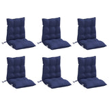 Vidaxl Chair cushions 6 pcs low back Oxford fabric marine blue