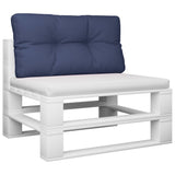 VidaXL Palettenkissen 120x40x12 cm Stoff Marineblau