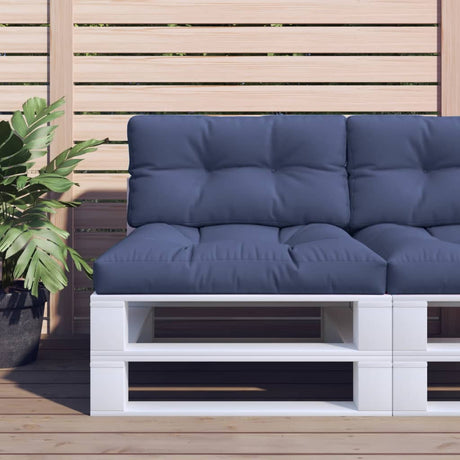 VidaXL Palettenkissen 120x40x12 cm Stoff Marineblau