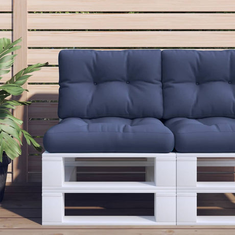 Vidaxx Palettenkissen-Set 60x40x12 cm Stoff Marineblau