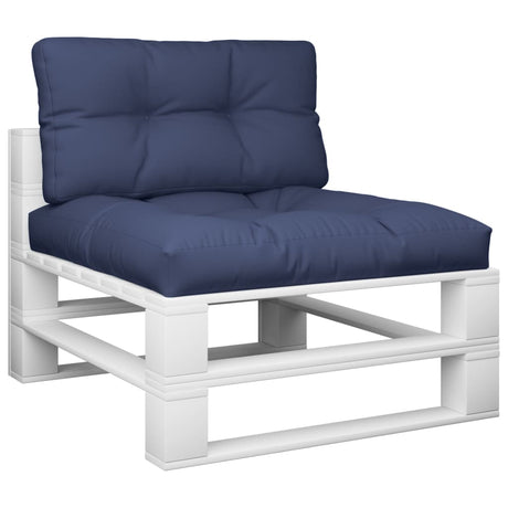 VidaXL Palettenkissen 2 Stück Stoff Marineblau