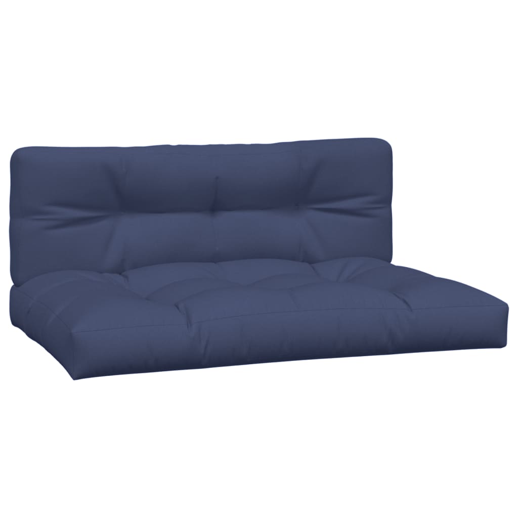 VidaXL Palettenkissen 2 Stück Stoff Marineblau
