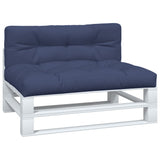 VidaXL Palettenkissen 2 Stück Stoff Marineblau