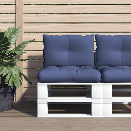 Vidaxx Palettenkissen-Set 60x38x13 cm Stoff Marineblau