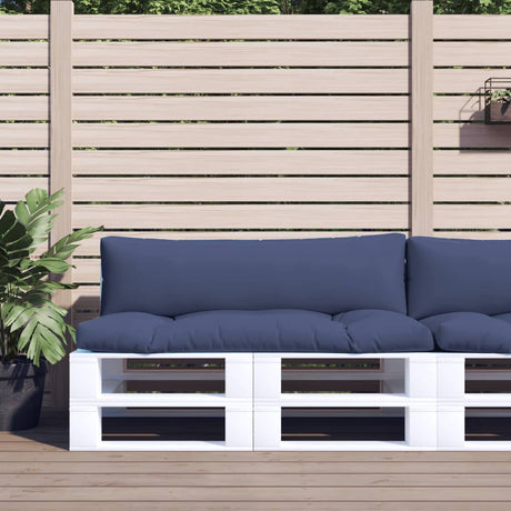 VidaXL Palettenkissen 2 Stück Oxford-Stoff Marineblau